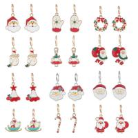 Christmas Earrings, Zinc Alloy, Christmas Design & for woman & enamel 