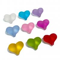 Frosted Acrylic Beads, Heart, DIY Approx 