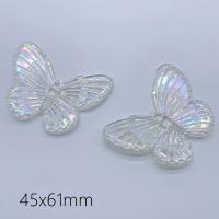 Mobile Phone DIY Decoration, Acrylic, Butterfly, colorful plated Approx 