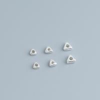Sterling Silver Spacer Beads, 925 Sterling Silver, Triangle, DIY silver color 
