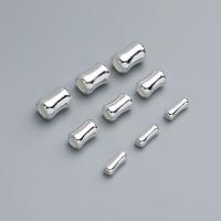 925 Sterling Silver Spacer Bead, Bamboo, polished, DIY silver color 