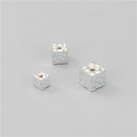 Sterling Silver Spacer Beads, 925 Sterling Silver, Square, DIY silver color 