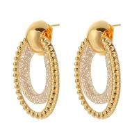 Zinc Alloy Rhinestone Drop Earring, gold color plated, fashion jewelry & for woman & with rhinestone 