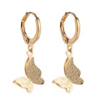 Huggie Hoop Drop Earring, laiton, plaqué de couleur d'or KC, bijoux de mode & styles différents pour le choix & pavé de micro zircon & pour femme, Vendu par paire