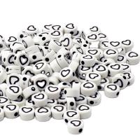 Schmelz Acryl Perlen, Herz, DIY & Emaille, keine, 4x7mm, ca. 3800PCs/Tasche, verkauft von Tasche