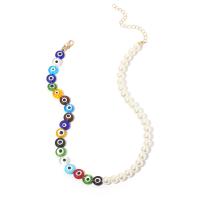 Evil Eye Jewelry Necklace, Resin, handmade, fashion jewelry & for woman, multi-colored, 430mm 