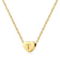 Brass Jewelry Necklace, Heart, plated, fashion jewelry & Unisex Approx 17.7 Inch 