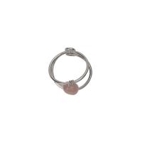 Gemstone Finger Ring, Iron, with Agate, plated, Adjustable & fashion jewelry & for woman Inner Approx 17mm 
