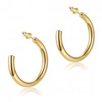 Titanium Steel Earrings, plated & for woman 30mm 