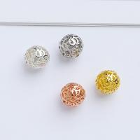 Perles intercalaires en argent , argent sterling 925, Rond, Placage, DIY & creux, plus de couleurs à choisir, 9mm Environ 1.8mm, Vendu par PC