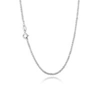 925 Sterling Silver Chain Necklace, platinum color plated & for woman 