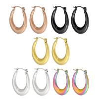 Stainless Steel Hoop Earring, 304 Stainless Steel, Vacuum Ion Plating, fashion jewelry & for woman 