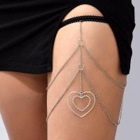 Zinc Alloy Leg Chain, silver color plated, fashion jewelry & for woman, 40-70cm 