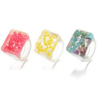 Acrylic Finger Ring, with Resin, fashion jewelry & for woman 20mm 