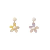 Acrylic Drop Earring, Flower, fashion jewelry & for woman 