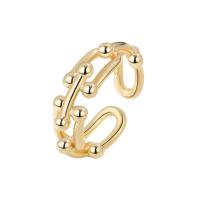 Brass Cuff Finger Ring, plated, for woman 6.8mm, US Ring .5 