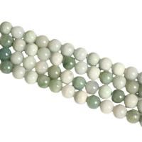 Perle de jade de Birmanie, Rond, poli, DIY & normes différentes pour le choix, vert Environ 14.96 pouce, Vendu par brin
