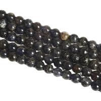 Iolite Beads, Round, polished, DIY Approx 14.96 Inch 