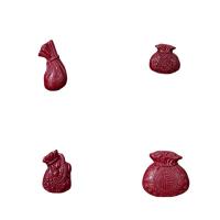 Cinnabar Pendants, Money Bag, polished, DIY red 
