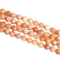 Sonnenstein Perle, rund, poliert, DIY & verschiedene Größen vorhanden & facettierte, Länge:ca. 14.96 ZollInch, verkauft von Strang