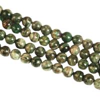 Single Gemstone Beads, Euchlorite Kmaite, Round, polished, DIY green Approx 14.96 Inch 
