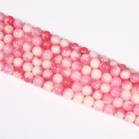 Perles en marbre naturel, marbre teint, Rond, poli, DIY & normes différentes pour le choix, rose Environ 14.96 pouce, Vendu par brin