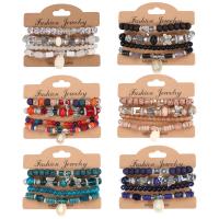 Wrap Bracelets, Zinc Alloy, with Glass Beads & Shell & Acrylic, fashion jewelry & multilayer & for woman Approx 6.69 Inch 