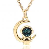 Ожерелье ручной латунные, Латунь, астронавт, плакирован золотом, разные стили для выбора & Женский длина:Приблизительно 17.7 дюймовый, продается PC