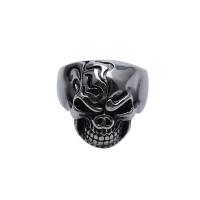 Titanium Steel Finger Ring, Skull & for man, 21mm 