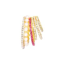 Earring Cuff and Wraps, Zinc Alloy, with Plastic Pearl, fashion jewelry & for woman & with rhinestone 