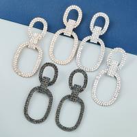 Zinc Alloy Rhinestone Drop Earring, fashion jewelry & for woman & with rhinestone 