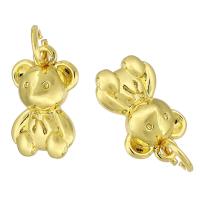 Brass Jewelry Pendants, Bear, gold color plated, fashion jewelry & DIY, golden Approx 3mm 