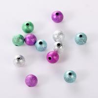 Perle acrylique, Rond, DIY & lavage chimique, couleurs mélangées, 10mm, Environ Vendu par sac