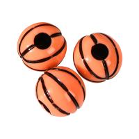 Perle acrylique, basket-ball, DIY, orange, 12mm, Environ Vendu par sac