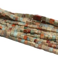 Shoushan Stein Perle, Würfel, poliert, DIY & verschiedene Größen vorhanden, gemischte Farben, Länge:ca. 39 cm, verkauft von Strang