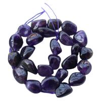 Natürliche Amethyst Perlen, Unregelmäßige, poliert, DIY, violett, 12x15mm, ca. 28PCs/Strang, verkauft von Strang