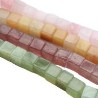 Mixed Gemstone Beads, Natural Stone, Cube, polished, DIY Approx 