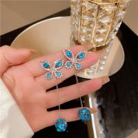 Zinc Alloy Rhinestone Drop Earring, fashion jewelry & for woman & with rhinestone 