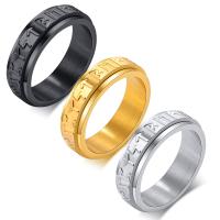 304 Stainless Steel Finger Ring, fashion jewelry & for man 6mm 