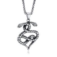 304 Stainless Steel Necklace, Snake, fashion jewelry & for man, original color Approx 24 Inch 