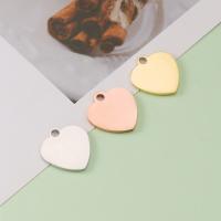 Stainless Steel Heart Pendants, 304 Stainless Steel, Vacuum Ion Plating, DIY Approx 2.4mm 