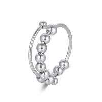 304 Stainless Steel Cuff Finger Ring, with Brass, Round, plated, Adjustable & fashion jewelry & for woman 4mm,16-22mm 