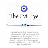 Evil Eye Jewelry Bracelet, Polyester Cord, with Resin, Round, Adjustable & fashion jewelry & Unisex cm 
