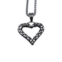 Titanium Steel Pendants, Heart, anoint, hollow, 24mm 