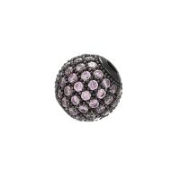 Strass Messing Perlen, plattiert, verschiedene Größen vorhanden & mit Strass, keine, 10mm, Bohrung:ca. 2mm, verkauft von PC