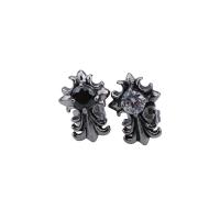 Titanium Steel Earrings, fashion jewelry & Unisex & with rhinestone, 15mm 