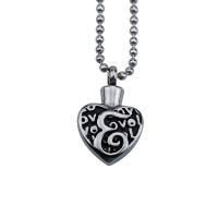 Titanium Steel Jewelry Necklace, Heart, anoint, Unisex, 27mm 