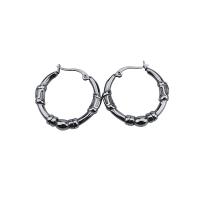 Titanium Steel Hoop Earring, fashion jewelry & for woman, 31mm 
