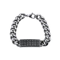Titanium Steel Bracelet & Bangle, anoint, fashion jewelry & punk style & for man, 210.5mm 