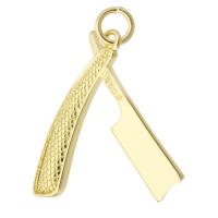 Латунные ювелирные кулоны, Латунь, плакирован золотом, DIY отверстие:Приблизительно 3mm, продается PC